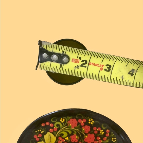 Vintage Russian Khokhloma Folk Art Wooden Hand Painted Serving Tray and Cups - Picture 7 of 13